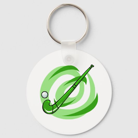 Veldhockey groene logo sleutelhanger (Voorkant)