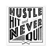 Veldhockey Hustle Hit houdt nooit aangepaste stemp Zelfinktende Stempel (Design)