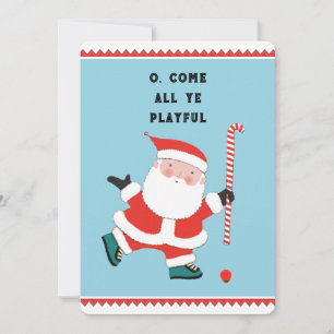 Veldhockey kerstfeestkaarten feestdagenkaart