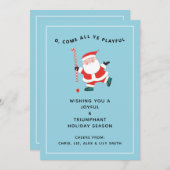 Veldhockey-kerstkaarten (Voorkant / Achterkant)