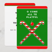 Veldhockey Kerstmis Feestdagenkaart (Voorkant / Achterkant)