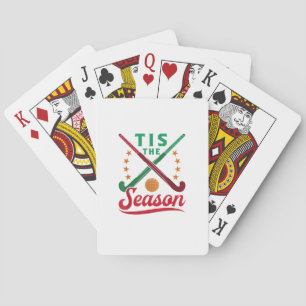 Veldhockey Kerstmis Is Het Seizoen Speler Vakantie Pokerkaarten