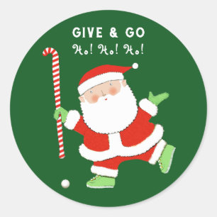 Veldhockey Kerstmis Ronde Sticker