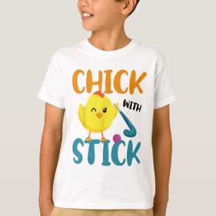 Veldhockey kip kuiken met stick _1 t-shirt