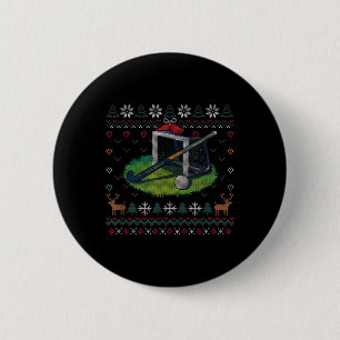 Veldhockey lelijke kersttrui Ll sporten spelen Ronde Button 5,7 Cm