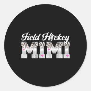 Veldhockey Mimi Luipaard Mimi Van Een Veldhockeysp Ronde Sticker