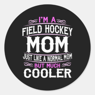 Veldhockey Moeder IJshockey Moeder Amerikaans Ronde Sticker