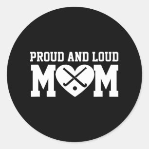 Veldhockey Moeder Veldhockey Trots & Loud Moeder Ronde Sticker