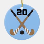 Veldhockey Player Uniform Number 20 Cadeaunummer Keramisch Ornament (Voorkant)