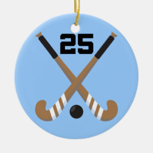 Veldhockey Player Uniform Number 25 Cadeaunummer Keramisch Ornament