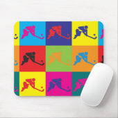 Veldhockey Pop Art Muismat (Met muis)