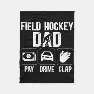 Veldhockey Vader Betaal Rijd Klap Veldhockey Spele Fleece Deken