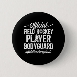 Veldhockey vader grappige vader van een veldhockey ronde button 5,7 cm