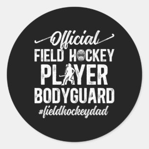 Veldhockey Vader Grappige Vader Van Een Veldhockey Ronde Sticker