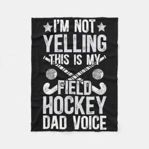 Veldhockey Vader Stem Vader Van Een Veldhockeyspel Fleece Deken