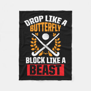 Veldhockey valt als een vlinder blok als een wees fleece deken