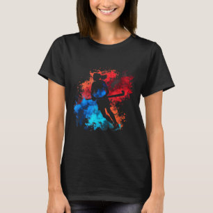 Veldhockey Veldhockeyspeler Vlammen Retro Veld T-shirt