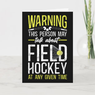 Veldhockey Waarschuwing Deze Persoon Praat Misschi Kaart