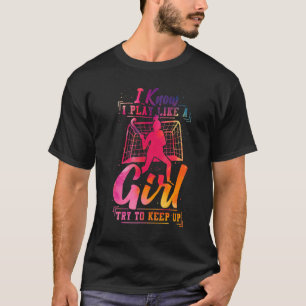 Veldhockey-Waterverf die ik ken als een meisje T-shirt