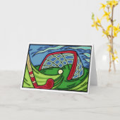 Veldhockey-Wenskaarten Kaart (Gele Bloem)