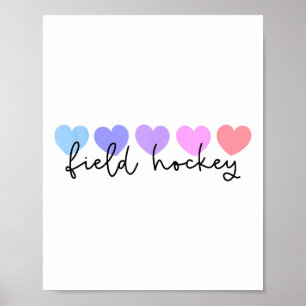 Veldhockeyliefhebber Hart Vrouwen Of Meisjes Poster