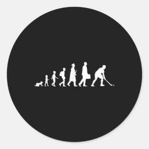 Veldhockeyspeler Evolutie Recreatieve Sporten Ronde Sticker