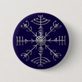 Veldismagn, IJsland, Bescherming, Rune, Magic Ronde Button 5,7 Cm (Voorkant)