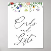 Veldkaarten voor wilde bloemen en steuntaarten poster (Voorkant)