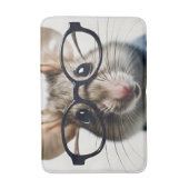 Veldmuis met bril badmat (Voorkant Verticaal)