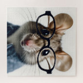 Veldmuis met bril legpuzzel (Horizontaal)