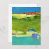 Veldnotities - Abstracte groene kunst Briefkaart (Voorkant / Achterkant)