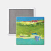 Veldnotities - Abstracte groene kunst Magneet (Voorkant / Achterkant)