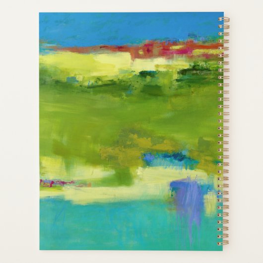 Veldnotities - Abstracte groene kunst Planner (Achterkant)