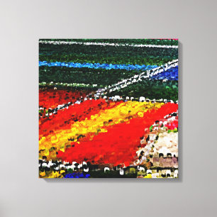 Veldschilderdoek met meerdere kleuren voor bloemen canvas afdruk