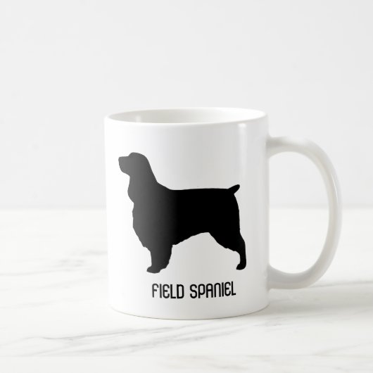 Veldspaniel Hondenras Silhouettes Custom Koffiemok (Rechts)