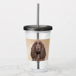 Veldspaniel schilderen - Kute Original Dog Art Acryl Drinkbeker