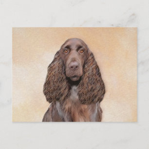 Veldspaniel schilderen - Kute Original Dog Art Briefkaart
