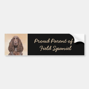 Veldspaniel schilderen - Kute Original Dog Art Bumpersticker