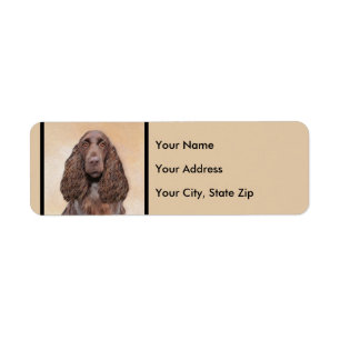 Veldspaniel schilderen - Kute Original Dog Art Etiket