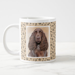 Veldspaniel schilderen - Kute Original Dog Art Extra Grote Beker