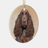 Veldspaniel schilderen - Kute Original Dog Art Keramisch Ornament (Rechts)