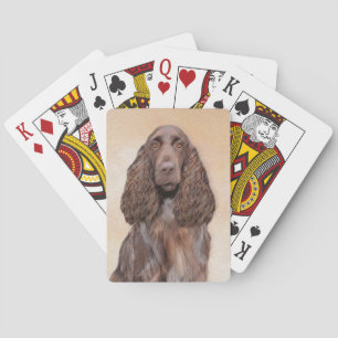 Veldspaniel schilderen - Kute Original Dog Art Pokerkaarten