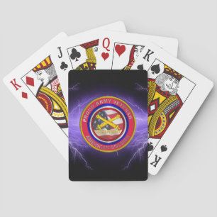 Veldverlichtingsartillatie Soldaat Black Pokerkaarten