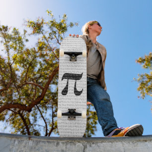 Vele Cijfers van de wiskundige Constante van Pi Skateboard