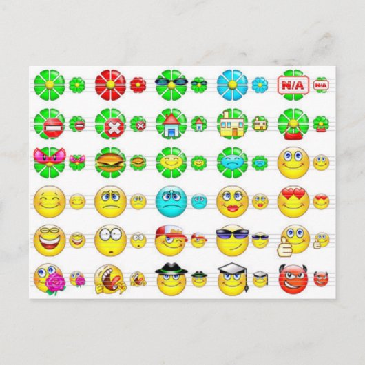 vele gezichten briefkaart (Voorkant)