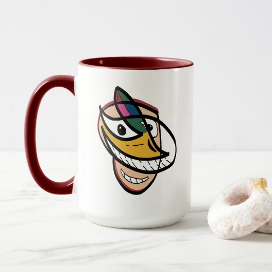 Vele gezichten (optische illusie) mok (Met donut)