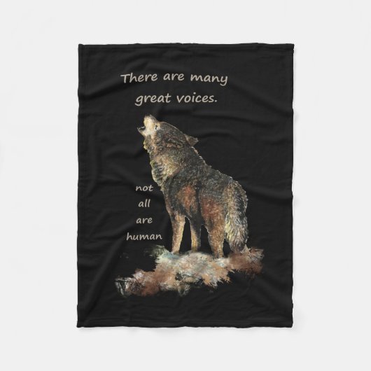 Vele Inspirerend Wolf Quote met grote stemmen Fleece Deken (Voorkant)