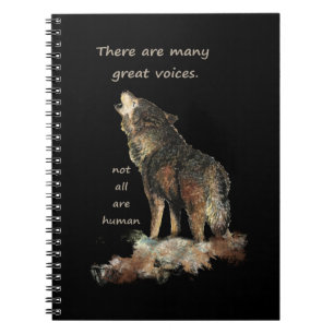 Vele Inspirerend Wolf Quote met grote stemmen Notitieboek