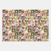 Vele  kerstman inpakpapier vel (Voorkant)