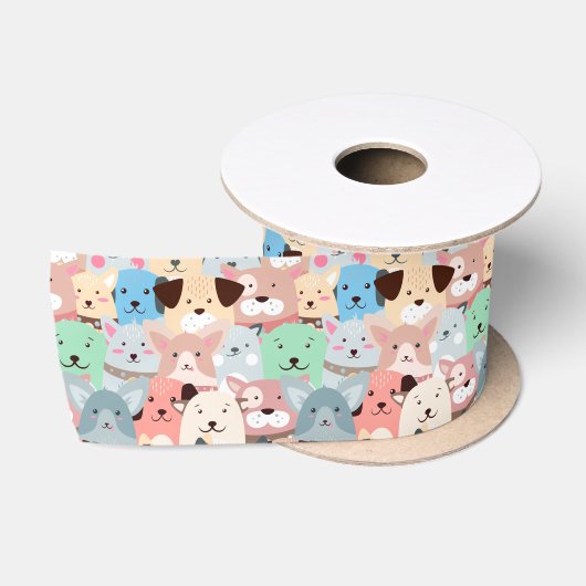 Vele kleurrijke honden lint (Spoel)